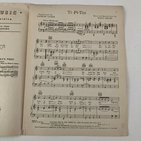 1930s Vintage Sheet Music Tommy Dorsey, Jeanette MacDonald, Hoagy Carmichael - Picture 16 of 16